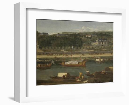 Vue de la Grande Cascade, des parterres et du château de Saint-Cloud prise de la Seine avant 1671-der Meulen Adam Frans Van-Framed Giclee Print