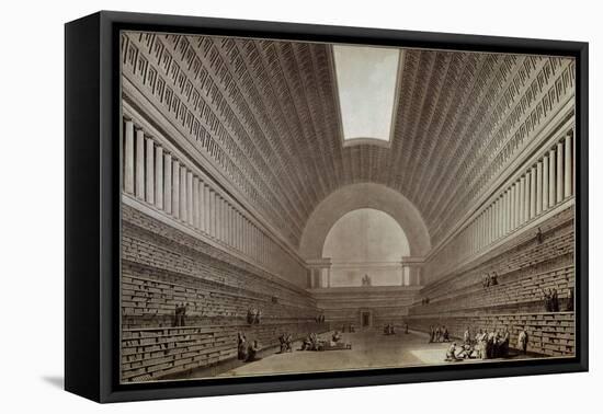 Vue de la Nouvelle Salle Projet?e pour l'Agrandissement de la Biblioth?que du Roi, c.1785-Etienne Louis Boullee-Framed Premier Image Canvas