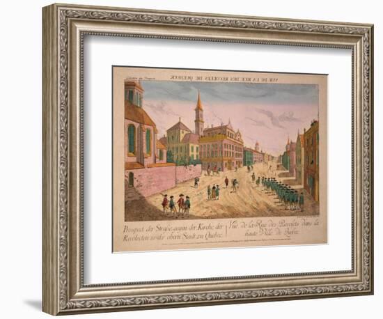 Vuë De La Rue Des Recolets De Quebec, Published C.1770S-Franz Xavier Habermann-Framed Giclee Print