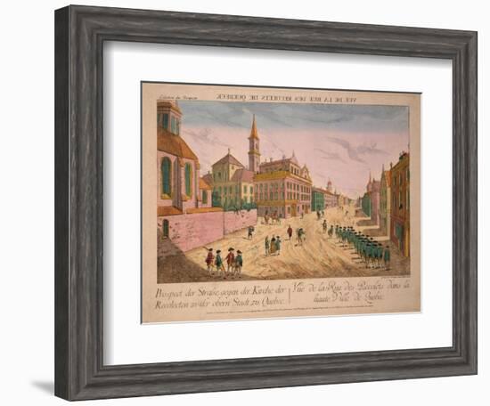 Vuë De La Rue Des Recolets De Quebec, Published C.1770S-Franz Xavier Habermann-Framed Giclee Print