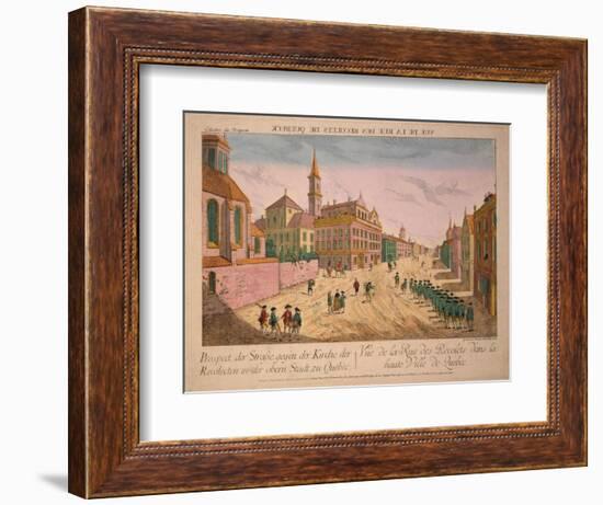 Vuë De La Rue Des Recolets De Quebec, Published C.1770S-Franz Xavier Habermann-Framed Giclee Print