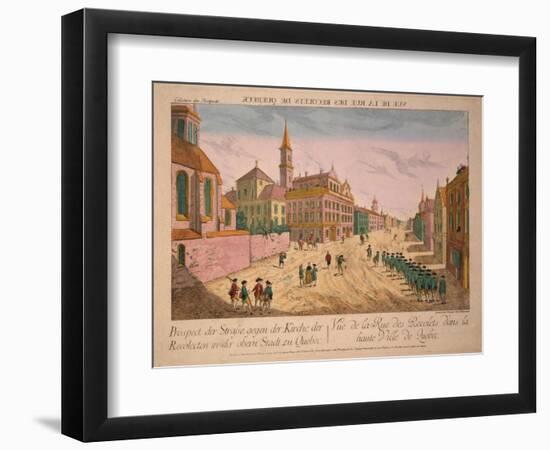 Vuë De La Rue Des Recolets De Quebec, Published C.1770S-Franz Xavier Habermann-Framed Giclee Print