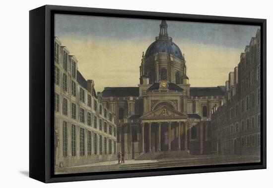 Vue de la Sorbonne prise de la cour-null-Framed Premier Image Canvas