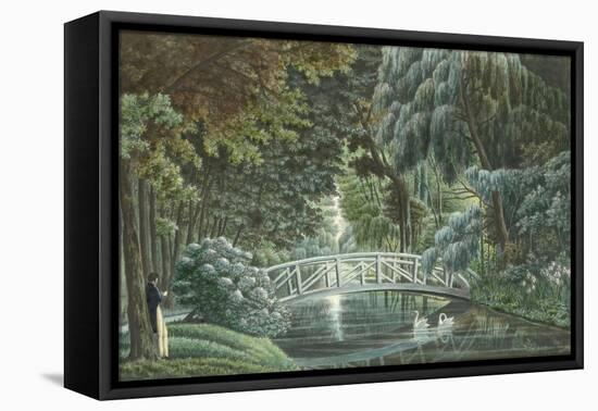 Vue  de Malmaison : vue du château prise du pont de pierre-Auguste Garneray-Framed Premier Image Canvas