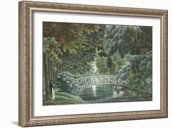 Vue  de Malmaison : vue du château prise du pont de pierre-Auguste Garneray-Framed Giclee Print