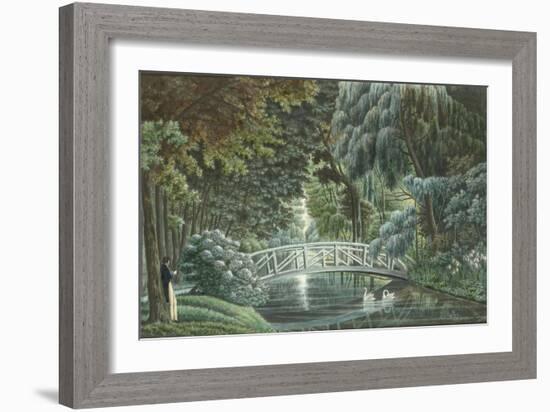 Vue  de Malmaison : vue du château prise du pont de pierre-Auguste Garneray-Framed Giclee Print