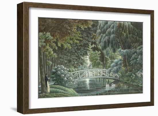 Vue  de Malmaison : vue du château prise du pont de pierre-Auguste Garneray-Framed Giclee Print