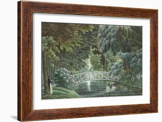 Vue  de Malmaison : vue du château prise du pont de pierre-Auguste Garneray-Framed Giclee Print