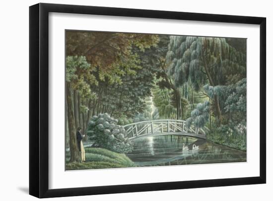 Vue  de Malmaison : vue du château prise du pont de pierre-Auguste Garneray-Framed Giclee Print