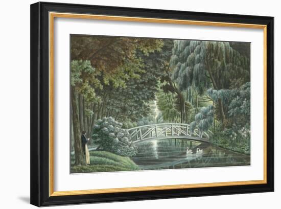 Vue  de Malmaison : vue du château prise du pont de pierre-Auguste Garneray-Framed Giclee Print