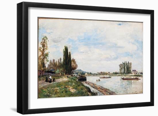 Vue De Meudon Du Pont De Sevres, 1866-Johan-Barthold Jongkind-Framed Giclee Print