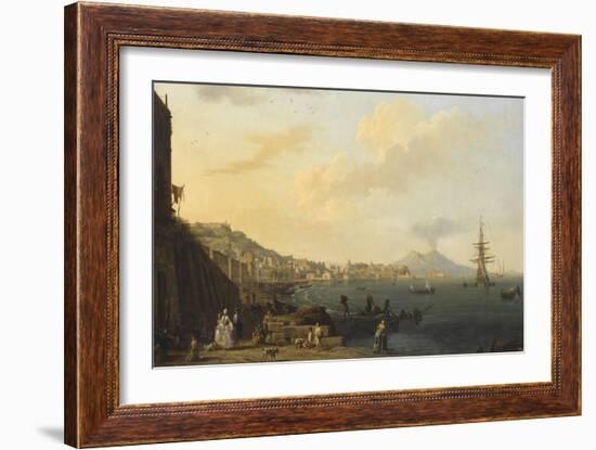 Vue de Naples avec le Vésuve-Claude Joseph Vernet-Framed Giclee Print