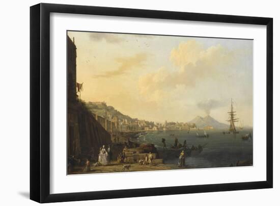 Vue de Naples avec le Vésuve-Claude Joseph Vernet-Framed Giclee Print