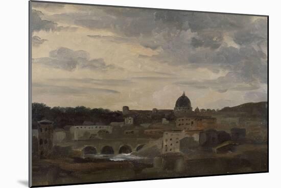 Vue de Rome par temps d'orage-Pierre Henri de Valenciennes-Mounted Giclee Print