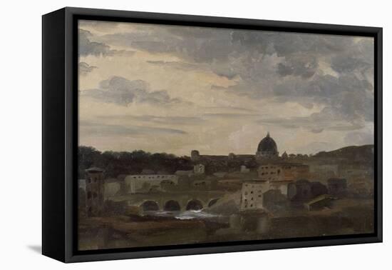 Vue de Rome par temps d'orage-Pierre Henri de Valenciennes-Framed Premier Image Canvas