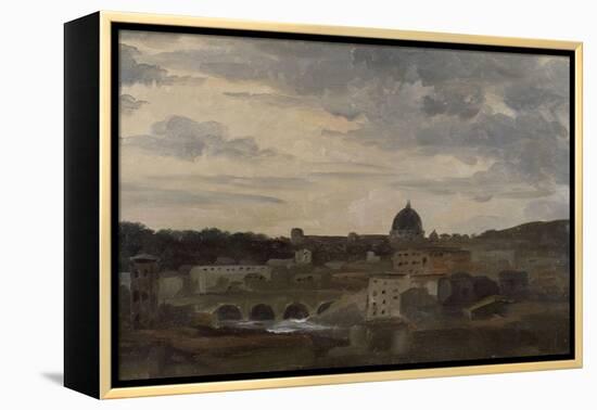 Vue de Rome par temps d'orage-Pierre Henri de Valenciennes-Framed Premier Image Canvas