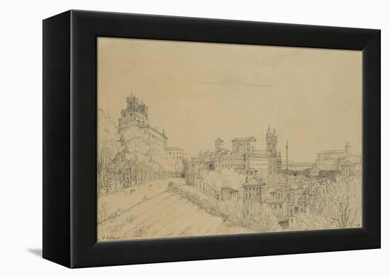 Vue de Rome prise du Pincio-Victor Baltard-Framed Premier Image Canvas