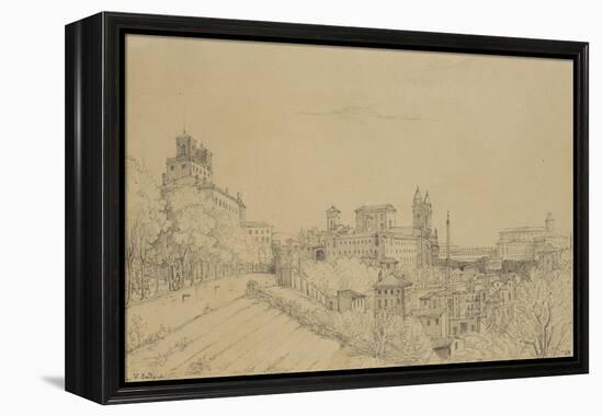 Vue de Rome prise du Pincio-Victor Baltard-Framed Premier Image Canvas