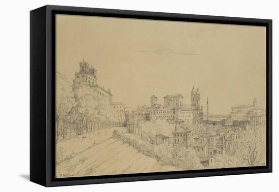 Vue de Rome prise du Pincio-Victor Baltard-Framed Premier Image Canvas