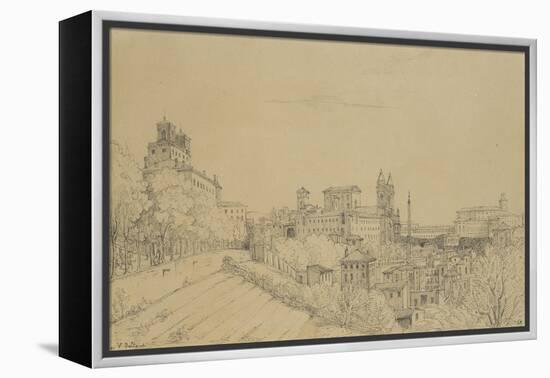 Vue de Rome prise du Pincio-Victor Baltard-Framed Premier Image Canvas