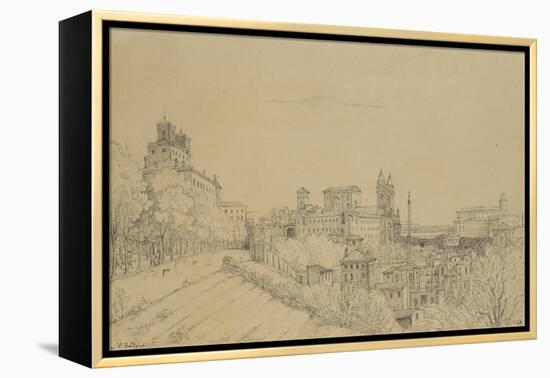 Vue de Rome prise du Pincio-Victor Baltard-Framed Premier Image Canvas