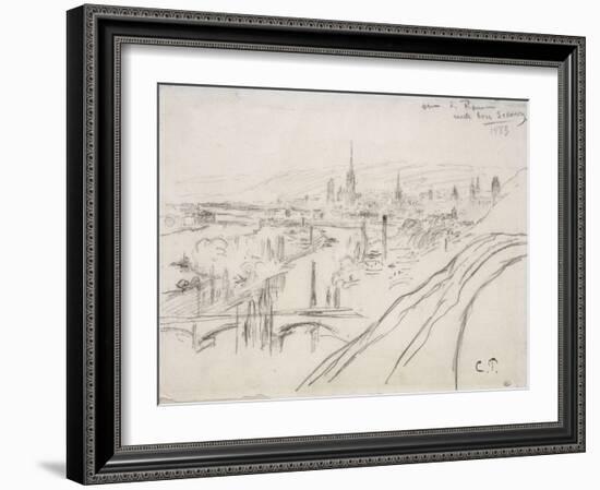 Vue de Rouen-Camille Pissarro-Framed Giclee Print