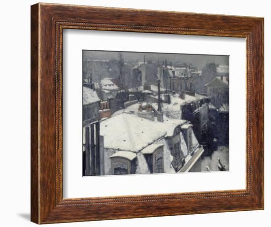 Vue de toits (Effet de neige), dit Toits sous la neige-Gustave Caillebotte-Framed Giclee Print