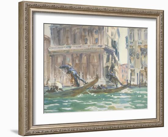 Vue de Venise (sur le canal), vers 1906-John Singer Sargent-Framed Giclee Print