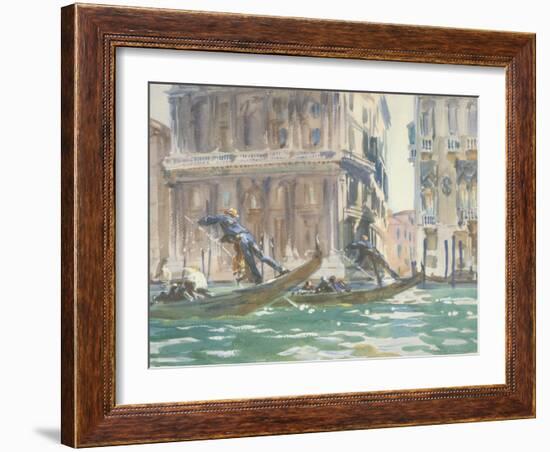 Vue de Venise (sur le canal), vers 1906-John Singer Sargent-Framed Giclee Print