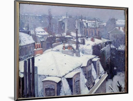 Vue Des Roofs (Effet De Neige) a Paris Painting by Gustave Caillebotte (1848-1894) 1878 Sun. 0,64X0-Gustave Caillebotte-Mounted Giclee Print