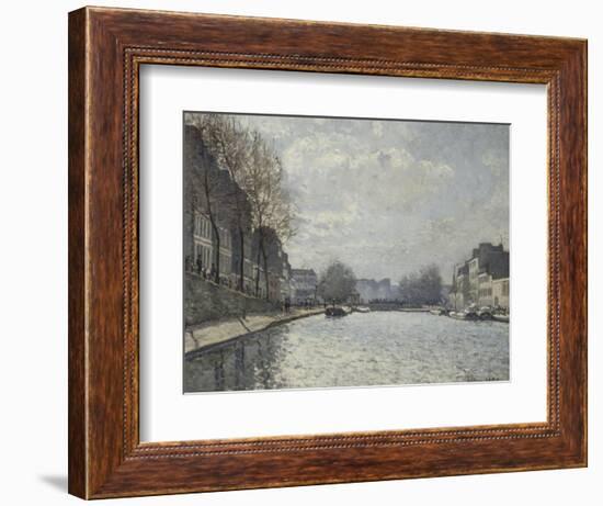 Vue du canal Saint-Martin, Paris-Alfred Sisley-Framed Giclee Print