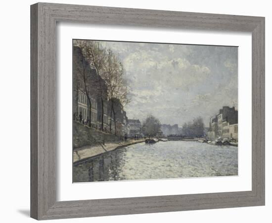 Vue du canal Saint-Martin, Paris-Alfred Sisley-Framed Giclee Print