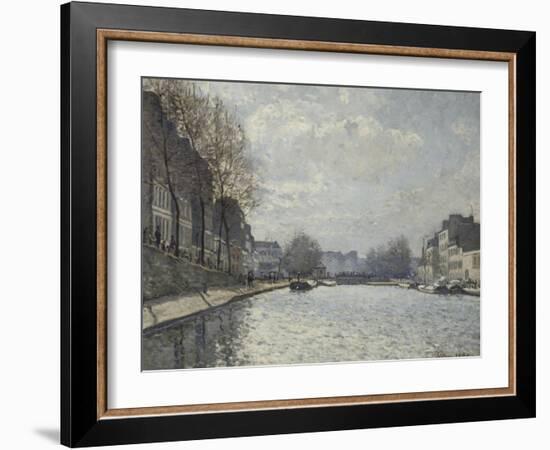 Vue du canal Saint-Martin, Paris-Alfred Sisley-Framed Giclee Print