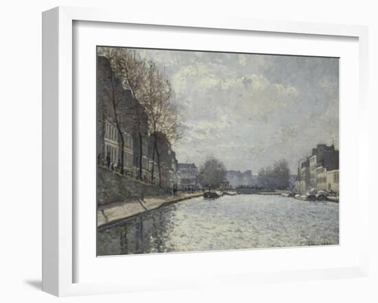 Vue du canal Saint-Martin, Paris-Alfred Sisley-Framed Giclee Print