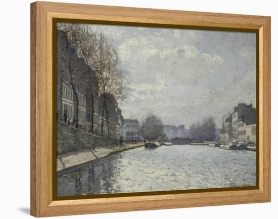 Vue du canal Saint-Martin, Paris-Alfred Sisley-Framed Premier Image Canvas