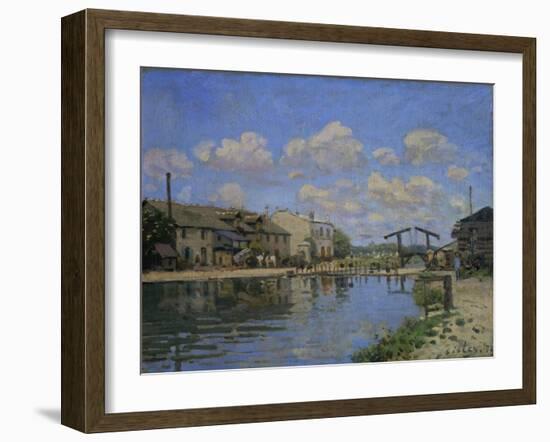 Vue du Canal St. Martin, Paris. (1872) REF 1701 MS 3000.2.-Alfred Sisley-Framed Giclee Print