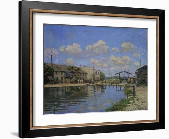 Vue du Canal St. Martin, Paris. (1872) REF 1701 MS 3000.2.-Alfred Sisley-Framed Giclee Print