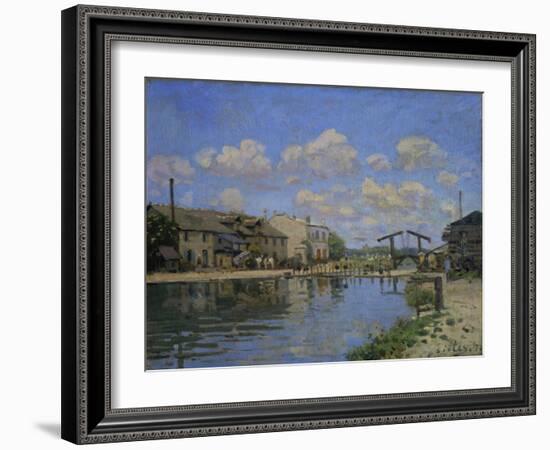 Vue du Canal St. Martin, Paris. (1872) REF 1701 MS 3000.2.-Alfred Sisley-Framed Giclee Print