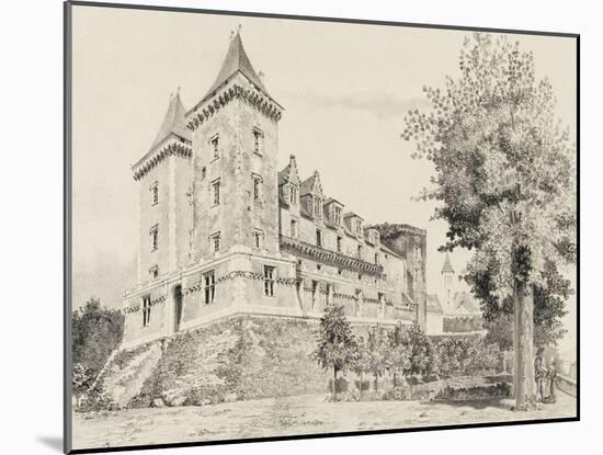 Vue du château de Pau (prise de la promenade)-null-Mounted Giclee Print