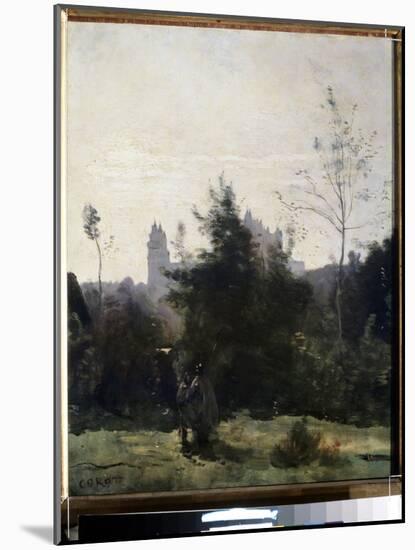 Vue Du Chateau De Pierrefonds Dans L'oise  Peinture De Camille Corot (1796-1875) 1860 Environ Muse-Jean Baptiste Camille Corot-Mounted Giclee Print