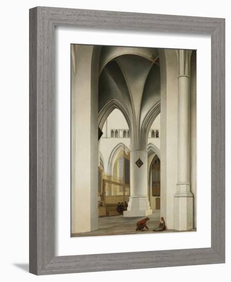 Vue Du Choeur De L'eglise Saint Bavon a Haarlem, Hollande  (Choir of the Church of St Bavo in Haar-Pieter Jansz Saenredam-Framed Giclee Print