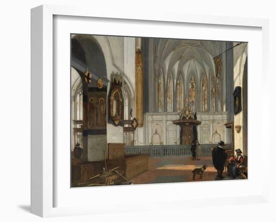 Vue Du Choeur De L'eglise Saint Jean D'utrecht, Pays Bas  (View of the Choir of the St John's Chur-Emanuel de Witte-Framed Giclee Print