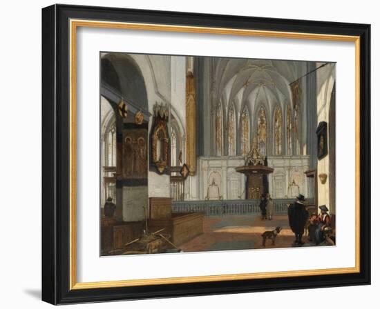 Vue Du Choeur De L'eglise Saint Jean D'utrecht, Pays Bas  (View of the Choir of the St John's Chur-Emanuel de Witte-Framed Giclee Print