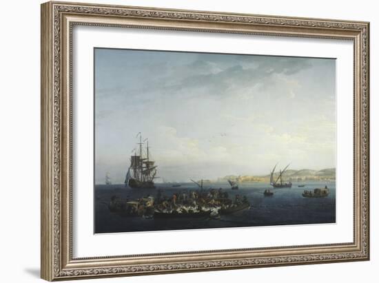 Vue du Golfe de Bandol, pêche au thon-Claude Joseph Vernet-Framed Giclee Print