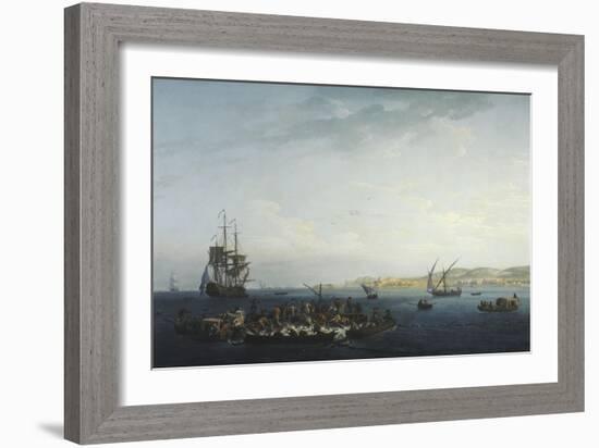 Vue du Golfe de Bandol, pêche au thon-Claude Joseph Vernet-Framed Giclee Print