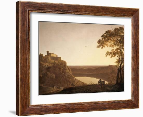 Vue du lac de Nemi au soleil couchant-Joseph Wright-Framed Giclee Print