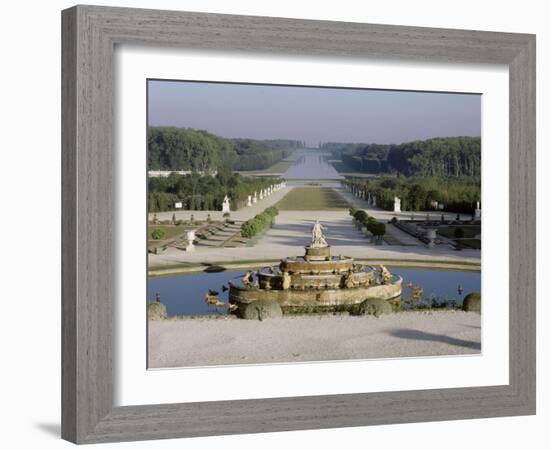 Vue du parterre de Latone en direction du Grand Canal, après l'abattage des arbres de l'Allée-null-Framed Giclee Print