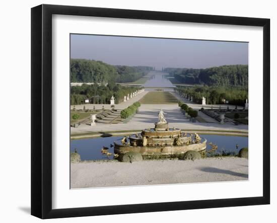 Vue du parterre de Latone en direction du Grand Canal, après l'abattage des arbres de l'Allée-null-Framed Giclee Print