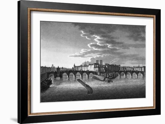 Vue du Pont-Neuf et de la Cite, prise de la Galerie d'Apollon-null-Framed Giclee Print