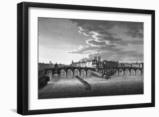 Vue du Pont-Neuf et de la Cite, prise de la Galerie d'Apollon-null-Framed Giclee Print